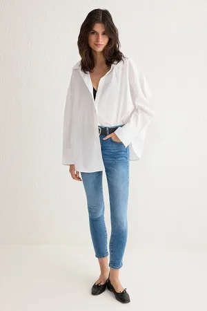 Trendyol Blue High Waist Skinny Jeans