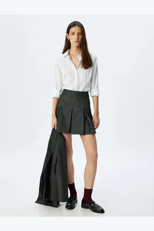 Koton High Waist Mini Pleated Skirt