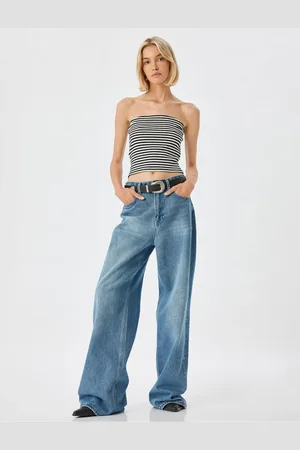 Koton Strapless Crop Top Ribbed Slim Fit