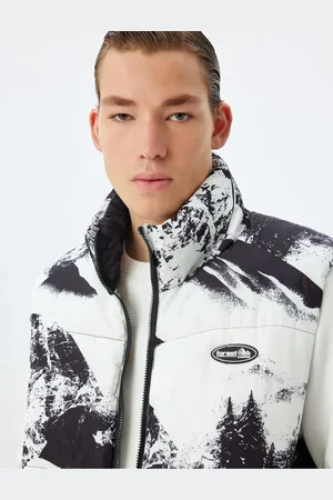 Koton Puffer Vest Stand Collar Zippered Slim Fit Label Detail