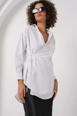Bigdart 20271 Long Double Breasted Shirt - White