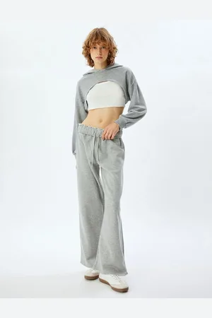 Koton X Inji - Wide Leg Sweatpants Oversize with Waist Tie and Pocket