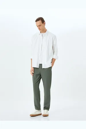 Koton Slim Fit Chino Trousers with Elastic Detail