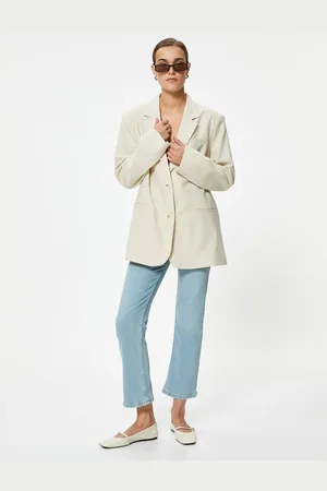 Koton Flared Jeans Crop Slim Fit Standard Waist