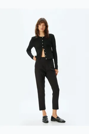 Koton High Waist Slim Fit Pocketed Cigarette Pants