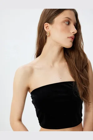 Koton Slim Fit Strapless Crop Top
