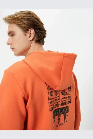 Koton Anime Sweatshirt Hoodie Kangaroo Pocket Printed