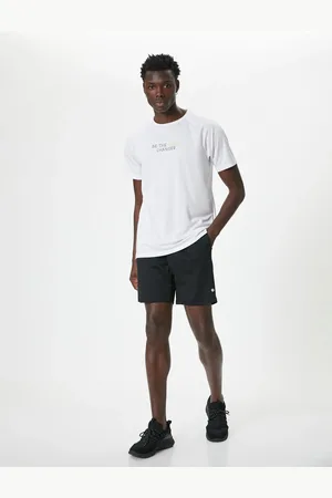 Koton Slogan Printed Short Sleeve Crew Neck Sports T-Shirt