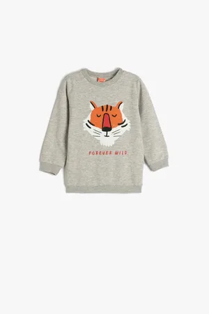 Koton Sweatshirt Lion Printed Long Sleeve Crew Neck