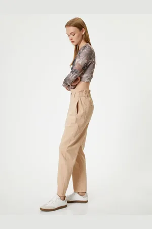 Koton High Waist Baggy Denim Pants Cotton - Baggy Jeans