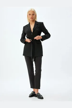 Koton Cigarette Trousers Short Leg Pocket Standard Waist