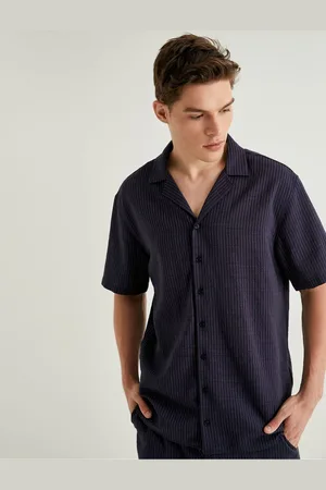 Koton Short Sleeve Shirt with Turn-down Collar Buttons