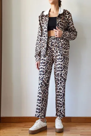 Bianco Lucci Leopard Print Bottom-Top Suit Mbms047