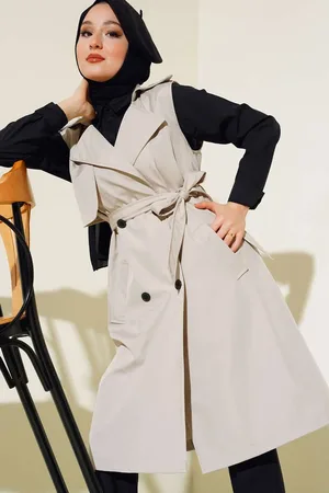 Bigdart 5911 Double Breasted Collar Trench Vest - Beige
