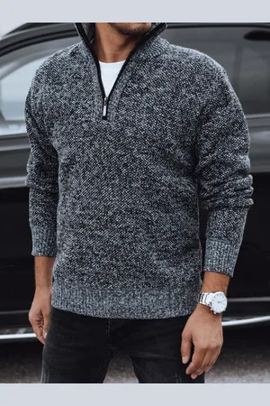 D-Street Sweter męski ciemnoszary