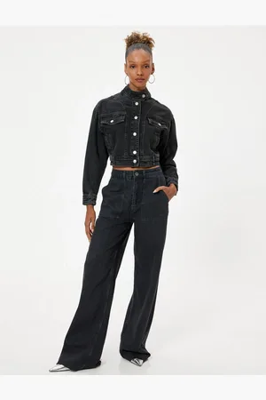 Koton Wide Leg Jeans Buttoned Standard Waist Cotton - Bianca Jeans
