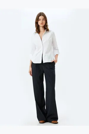 Koton Regular Fit Cotton Blend Long Sleeve Classic Shirt