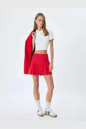 Koton Pleated Mini Short Skirt