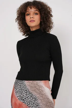 Bigdart 15896 Turtleneck Knitwear Sweater - Black