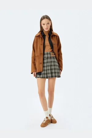 Koton Mini Belt Detail Pleated Skirt
