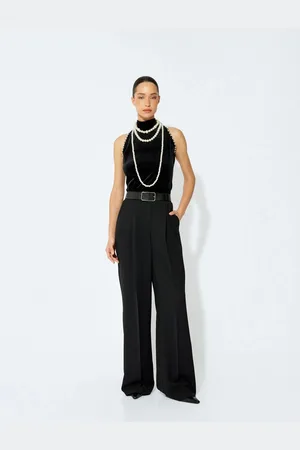 Koton Slim Fit Sleeveless Stand Collar Stoned Velvet Top
