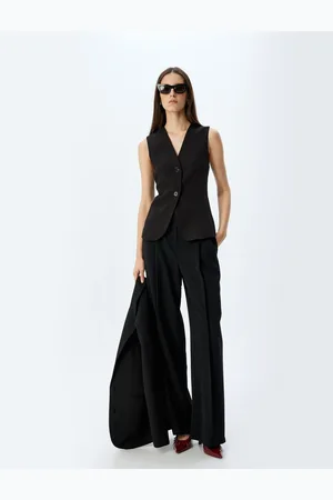 Koton Slim Fit Buttoned V Neck Long Blazer Vest