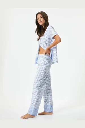 Koton Pajama Bottoms Patterned Straight Leg Cotton