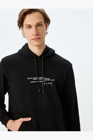 Koton Hooded Kangaroo Pocket Cotton Blended Ataturk Sweatshirt