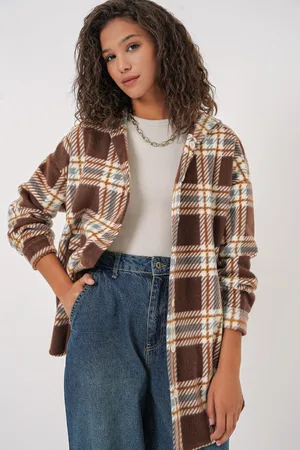 Bigdart 0710 Oversize Hooded Shirt - C. Brown