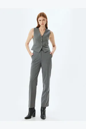 Koton Cigarette Fabric Trousers with Pocket Standard Waist