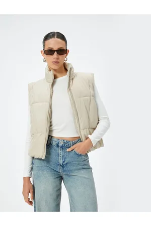 Koton Stand Collar Puffer Vest with Zippered Pockets