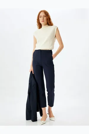 Koton Cigarette Fabric Trousers with Pocket Short Leg