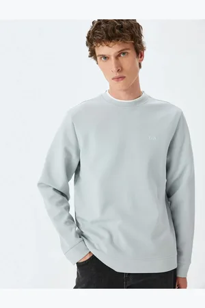 Koton Crew Neck Basic Cotton Blend Minimal Printed Sweatshirt