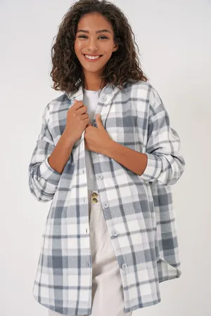 Bigdart 0710 Hooded Oversize Shirt - Gray