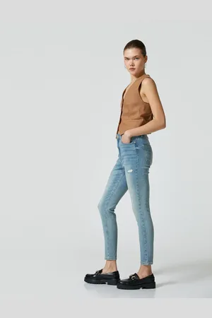 Koton High Waist Skinny Jeans Pocket Cotton - Carmen Jean