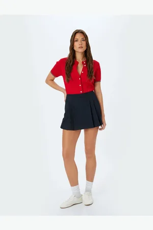 Koton Standard Waist Pleated Mini Shorts Skirt
