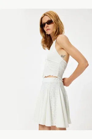 Koton Mini Scallop Skirt Voluminous A-Line