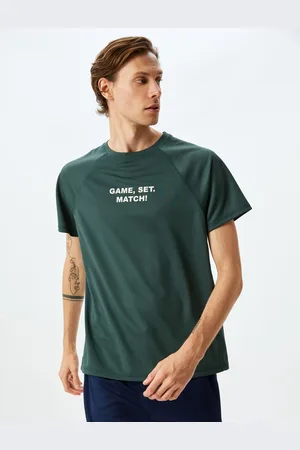 Koton Slogan Printed Crew Neck Short Sleeve Oversize Sports T-Shirt