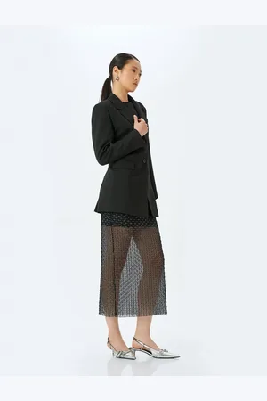 Koton Normal Waist A Cut Lined Midi Pencil Skirt