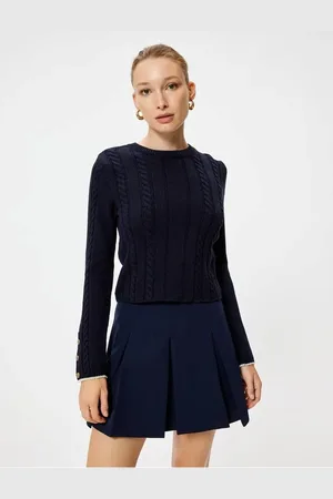 Koton Hair Knit Sweater Long Sleeve Crew Neck