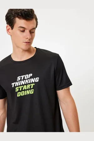 Koton Sports T-Shirt Slogan Printed Crew Neck Short Sleeve
