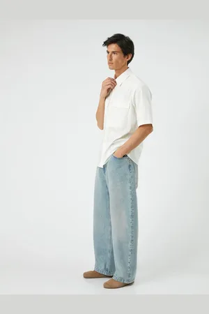 Koton Loose Fit Wide Leg Jeans with Pockets - Rigel Loose Fit Jeans