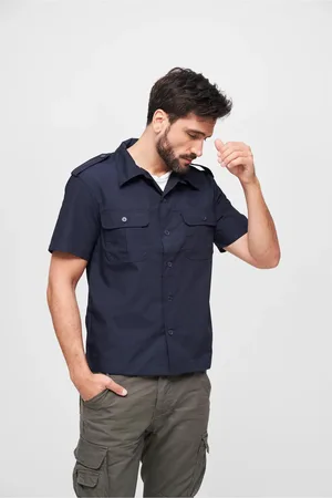 Brandit US Shirt Ripstop s krátkým rukávem námořnictva
