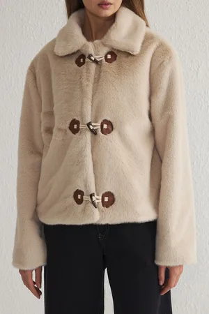 Trendyol Ecru Regular Coat