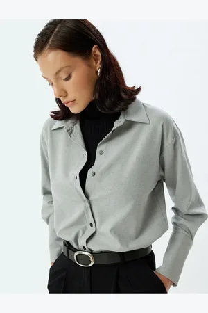Koton Long Sleeve Shirt Cuffs Long Double Buttoned