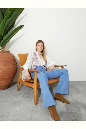 Koton Tuba Ünsal X - High Waisted Bell-bottom Jeans