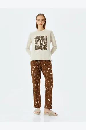 Koton Printed Cotton Pajamas Set of 2
