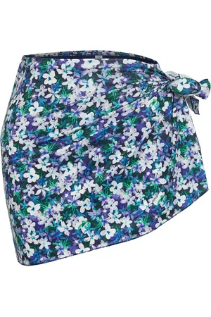 Trendyol Curve Multicolored Floral Patterned Pareo Set of 2 Plus Size Bikini Bottoms