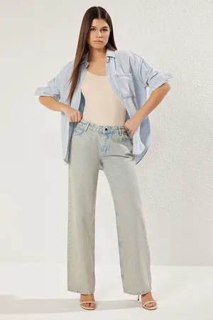 Trendyol Light Blue Low Waist Boyfriend Jeans