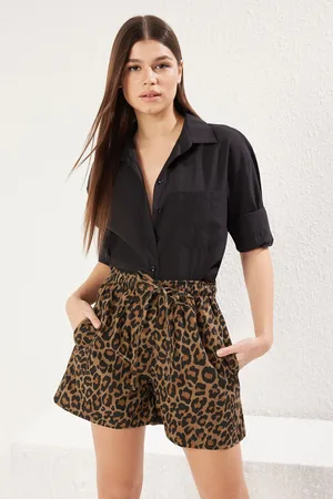 Trendyol Multicolored Leopard Animal Print Shorts & Bermuda